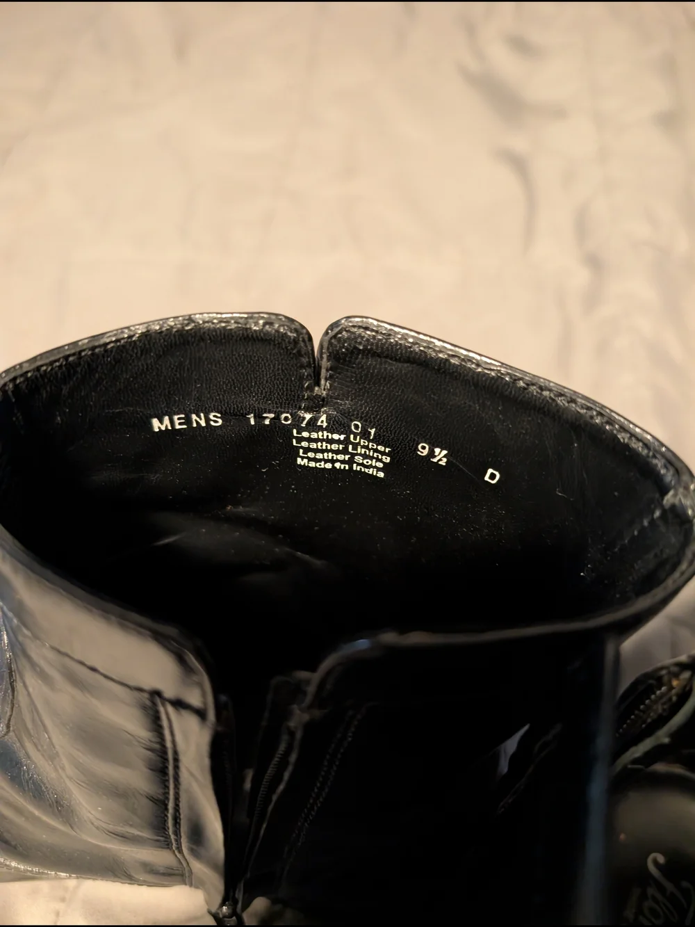 Men's Florsheim Black Leather Side-Zip Dress Boots